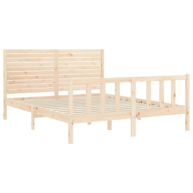 Cadre de lit sans matelas 160x200 cm bois massif de pin