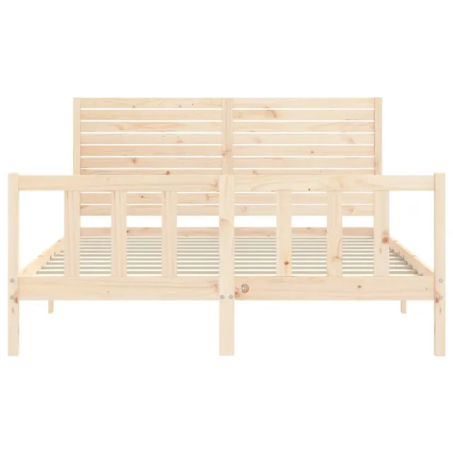 Cadre de lit sans matelas 160x200 cm bois massif de pin