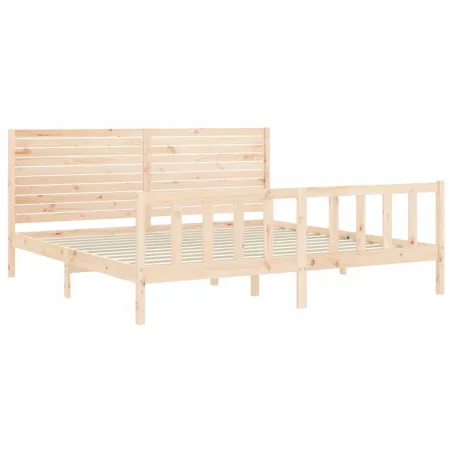 Cadre de lit sans matelas bois massif de pin