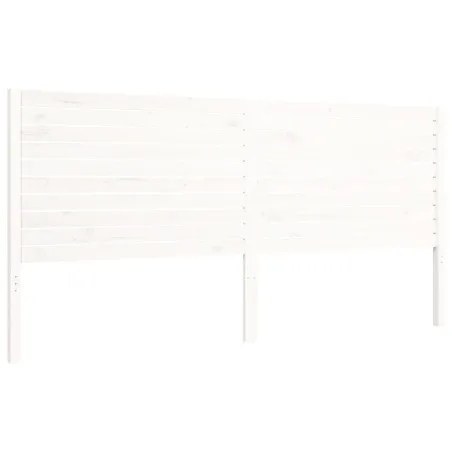 Cadre de lit sans matelas blanc bois massif de pin