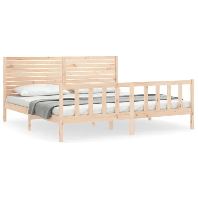 Cadre de lit sans matelas 200x200 cm bois massif de pin