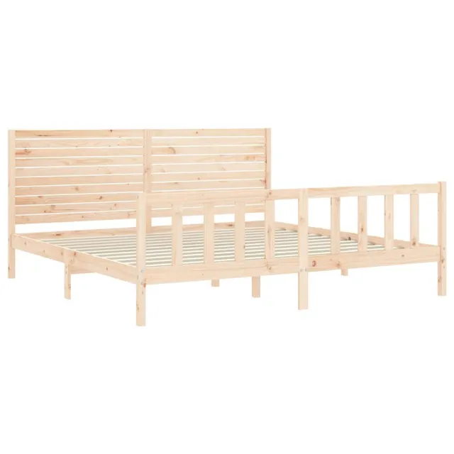 Cadre de lit sans matelas 200x200 cm bois massif de pin