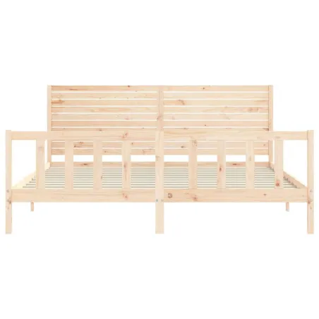 Cadre de lit sans matelas 200x200 cm bois massif de pin