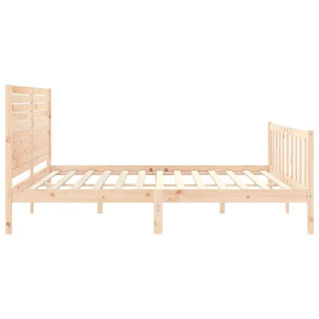 Cadre de lit sans matelas 200x200 cm bois massif de pin