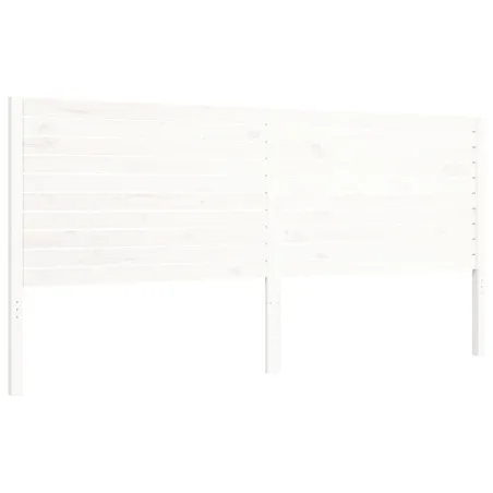 Cadre de lit sans matelas blanc 200x200 cm bois massif de pin