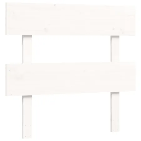 Cadre de lit sans matelas blanc bois de pin massif