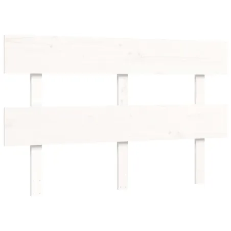 Cadre de lit sans matelas blanc bois de pin massif