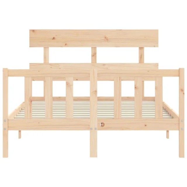 Cadre de lit sans matelas 140x190 cm bois de pin massif