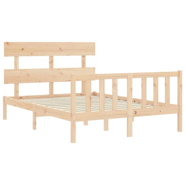 Cadre de lit sans matelas 120x200 cm bois de pin massif