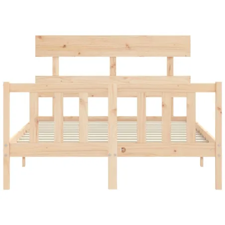 Cadre de lit sans matelas 120x200 cm bois de pin massif