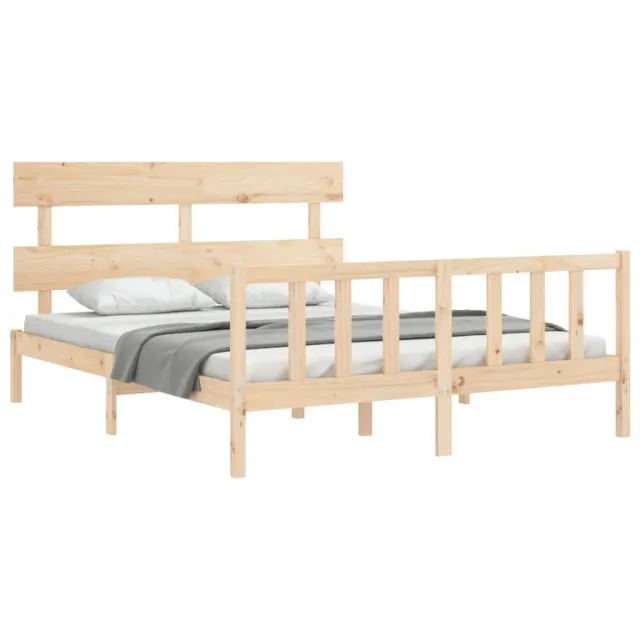 Cadre de lit sans matelas 160x200 cm bois massif de pin
