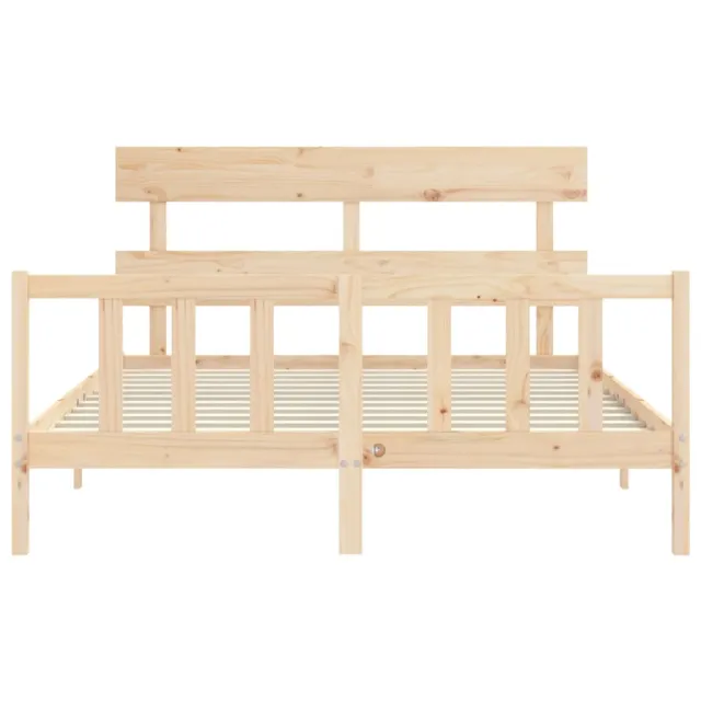 Cadre de lit sans matelas 160x200 cm bois massif de pin