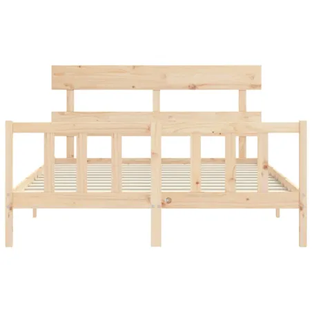 Cadre de lit sans matelas 160x200 cm bois massif de pin