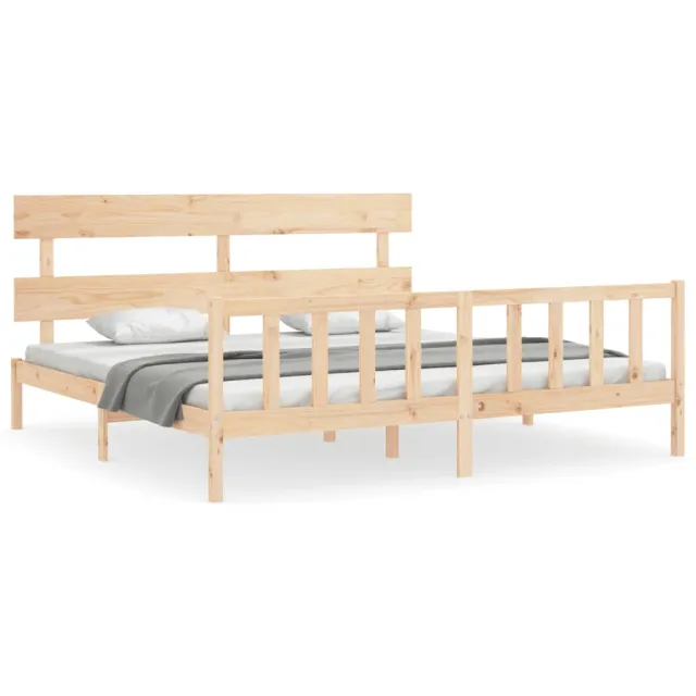Cadre de lit sans matelas 200x200 cm bois massif de pin