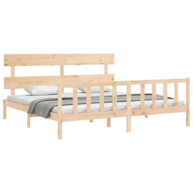 Cadre de lit sans matelas 200x200 cm bois massif de pin