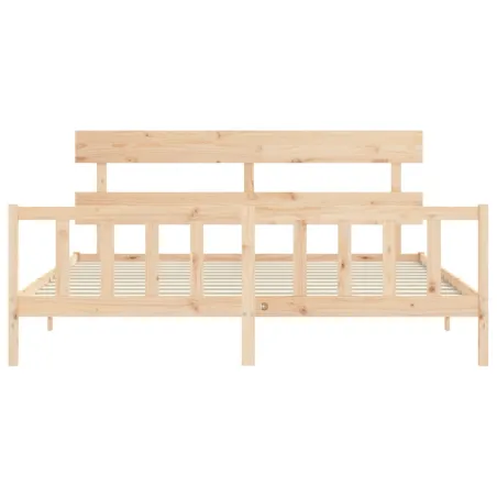 Cadre de lit sans matelas 200x200 cm bois massif de pin