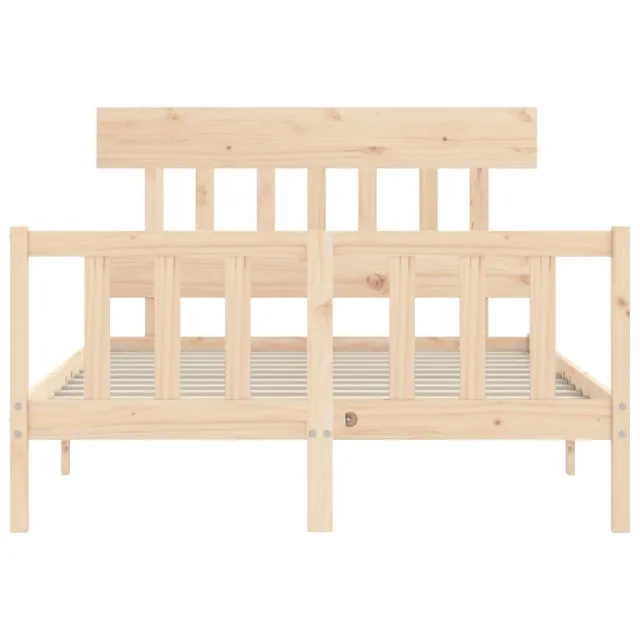 Cadre de lit sans matelas bois de pin massif