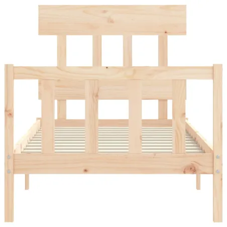 Cadre de lit sans matelas 90x200 cm bois de pin massif