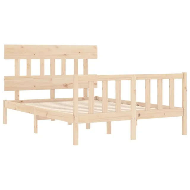 Cadre de lit sans matelas 140x200 cm bois massif de pin