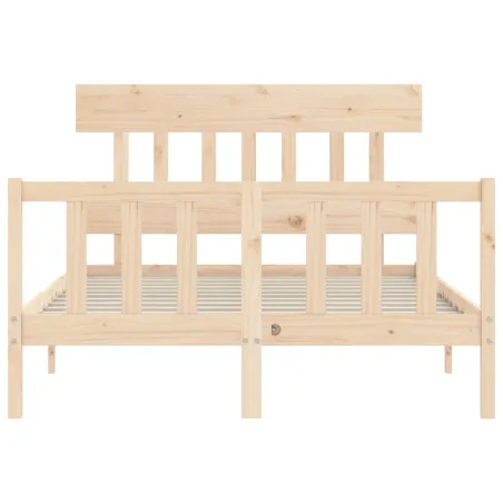 Cadre de lit sans matelas 140x200 cm bois massif de pin