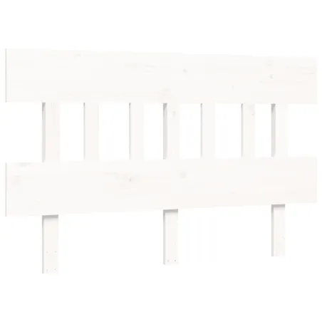 Cadre de lit sans matelas blanc 140x200 cm bois de pin massif