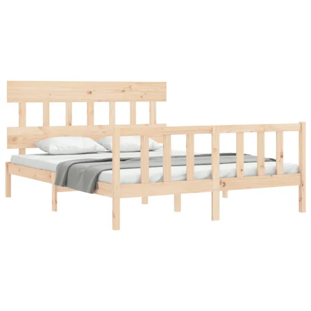 Cadre de lit sans matelas 160x200 cm bois massif de pin