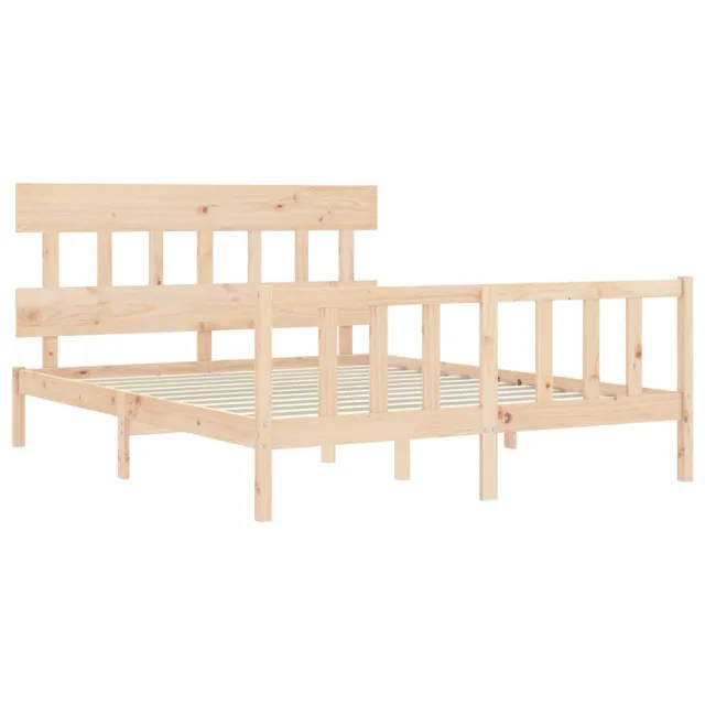 Cadre de lit sans matelas 160x200 cm bois massif de pin