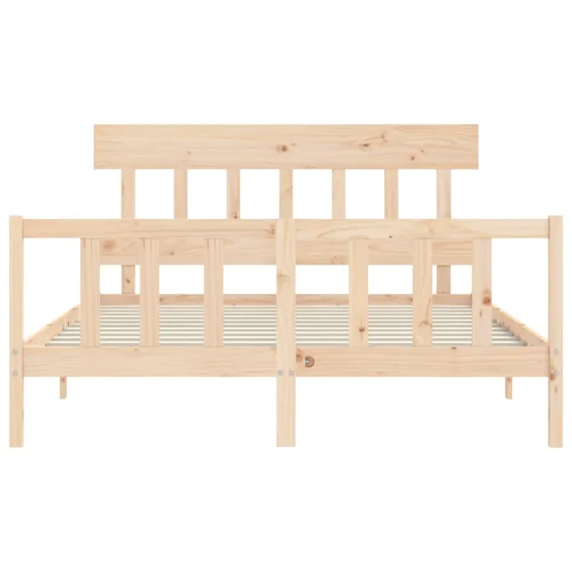 Cadre de lit sans matelas 160x200 cm bois massif de pin