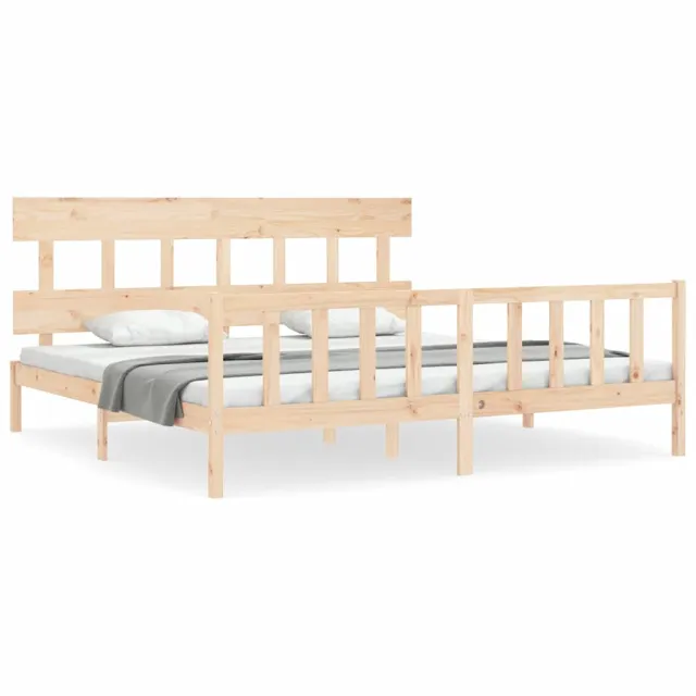 Cadre de lit sans matelas bois massif de pin