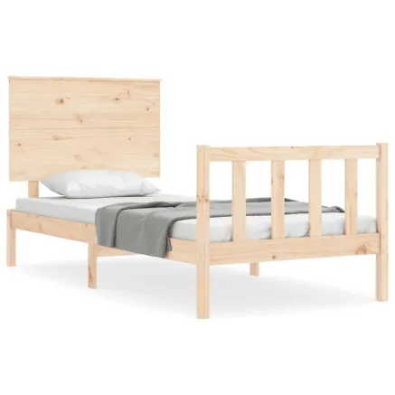 Cadre de lit sans matelas bois de pin massif 2