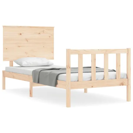 Cadre de lit sans matelas bois de pin massif