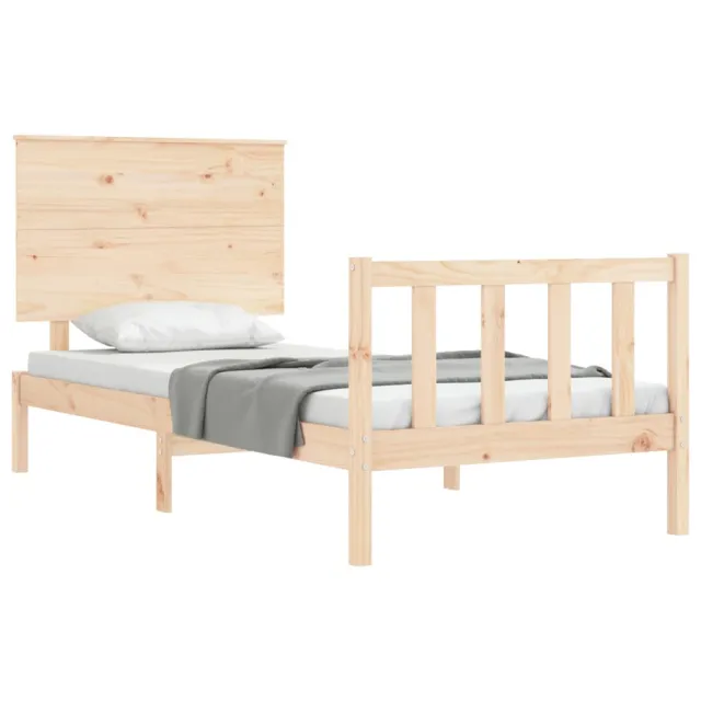 Cadre de lit sans matelas bois de pin massif