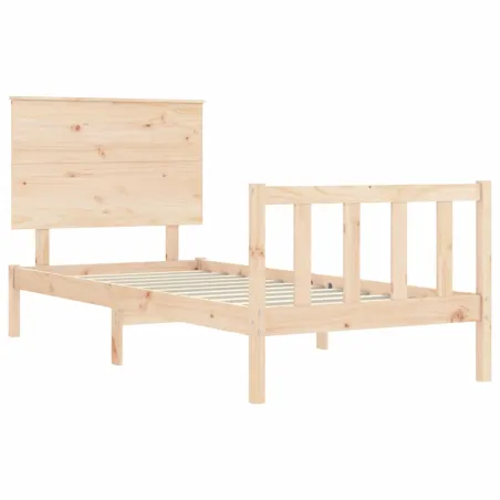 Cadre de lit sans matelas bois de pin massif
