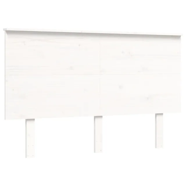 Cadre de lit sans matelas blanc bois de pin massif