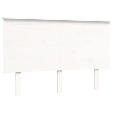 Cadre de lit sans matelas blanc bois de pin massif
