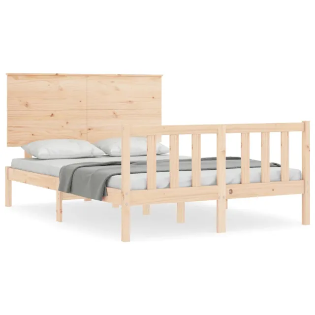 Cadre de lit sans matelas 140x190 cm bois de pin massif