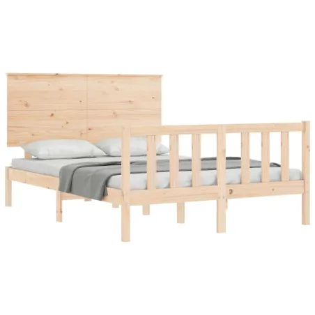 Cadre de lit sans matelas 140x190 cm bois de pin massif
