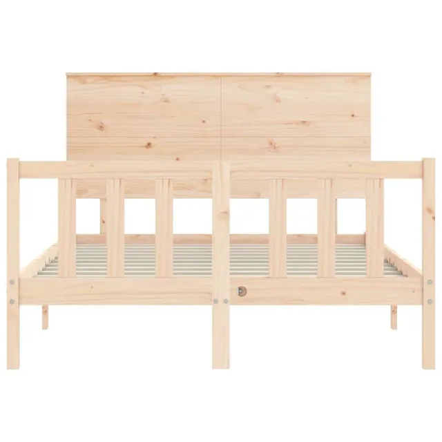 Cadre de lit sans matelas 140x190 cm bois de pin massif