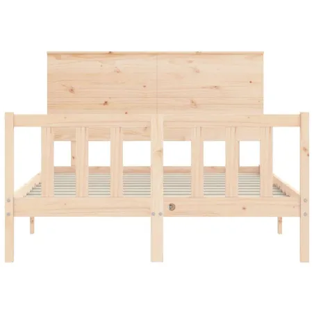 Cadre de lit sans matelas 140x190 cm bois de pin massif