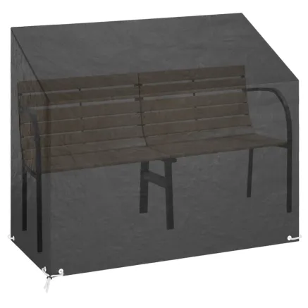 Housse de banc de jardin 8 œillets 160x70x70/88 cm polyéthylène 2