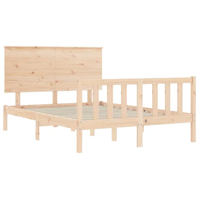 Cadre de lit sans matelas 140x200 cm bois massif de pin