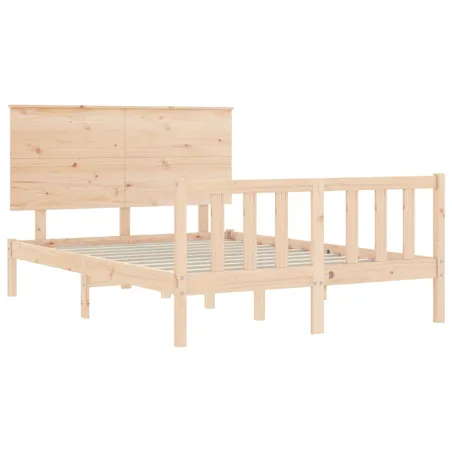 Cadre de lit sans matelas 140x200 cm bois massif de pin