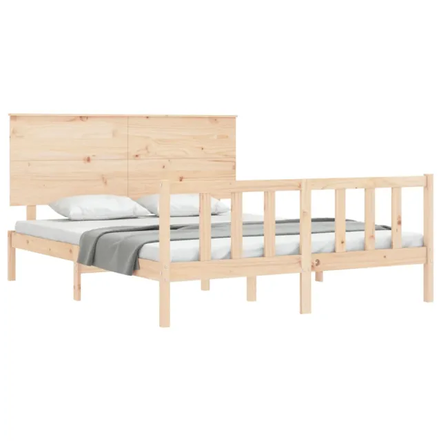 Cadre de lit sans matelas 160x200 cm bois massif de pin