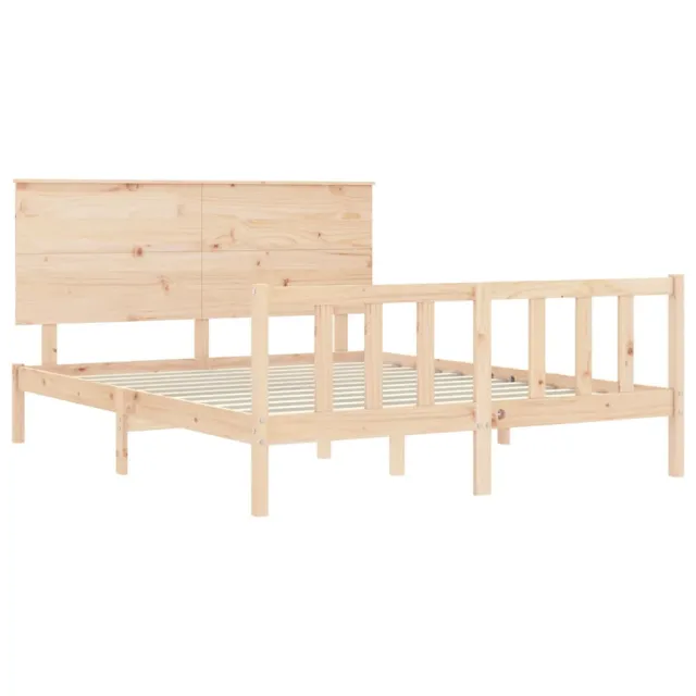 Cadre de lit sans matelas 160x200 cm bois massif de pin
