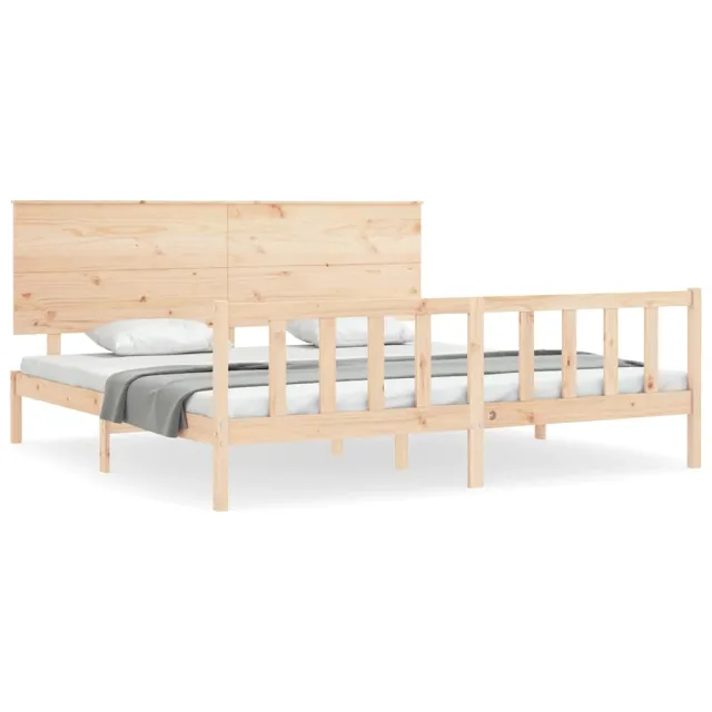 Cadre de lit sans matelas bois massif de pin