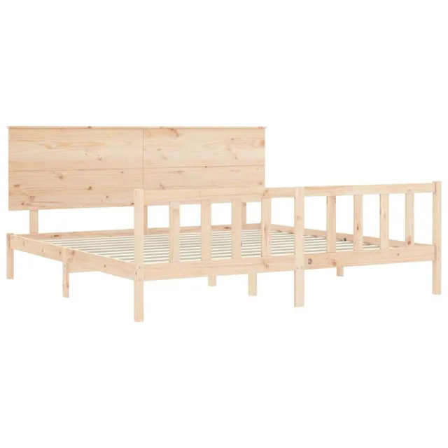 Cadre de lit sans matelas bois massif de pin