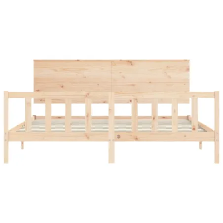 Cadre de lit sans matelas bois massif de pin
