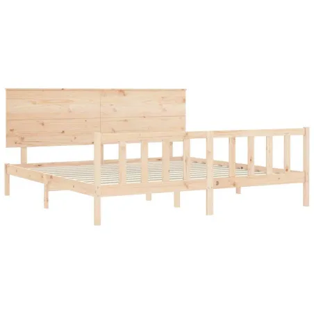 Cadre de lit sans matelas 200x200 cm bois massif de pin