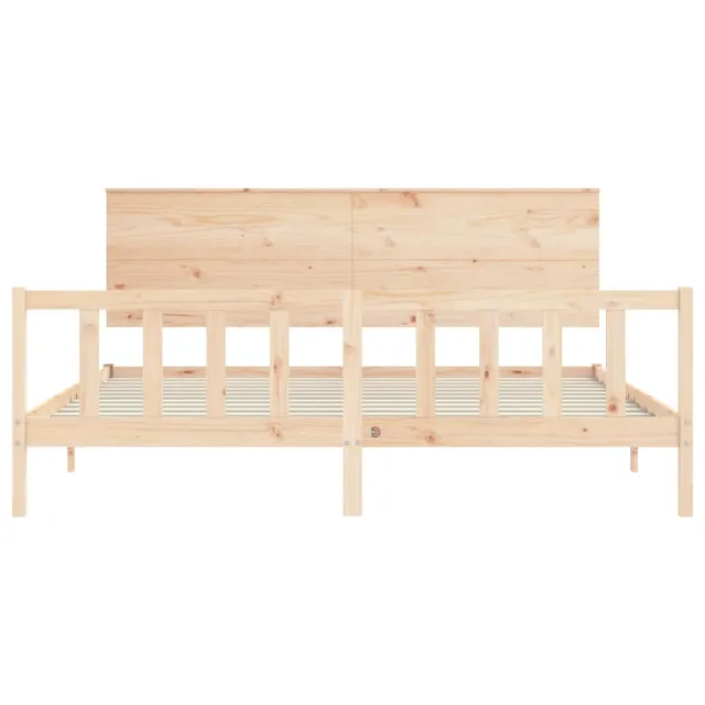 Cadre de lit sans matelas 200x200 cm bois massif de pin