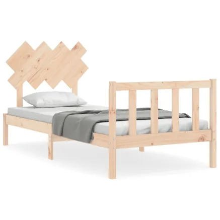 Cadre de lit sans matelas 90x200 cm bois de pin massif 2